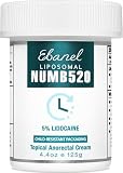 Ebanel 5% Lidocaine Numbing Cream, Pain Relief Burn Itch Cream, Maximum Strength Topical Anesthetic with...