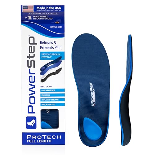 PowerStep ProTech Orthotic Insoles - Medical Grade Arch Support Inserts for Plantar Fasciitis Relief - Made in...