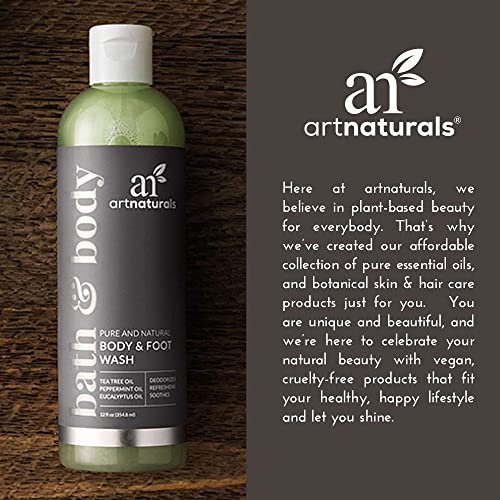 Artnaturals Tea Tree Body Wash - (12 Fl Oz / 355ml) - Peppermint and Eucalyptus Oil - Natural Soap - Dry Skin,...