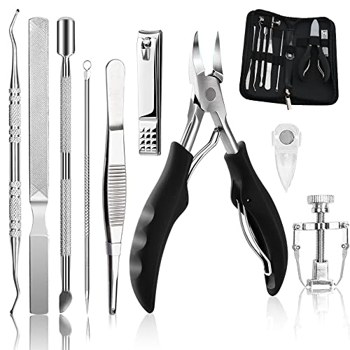 Bcabo 10Pcs/set Ingrown Toenail Tools Kit, Nail Treatment Foot Tool,Ingrown Toenail Removal Correction...