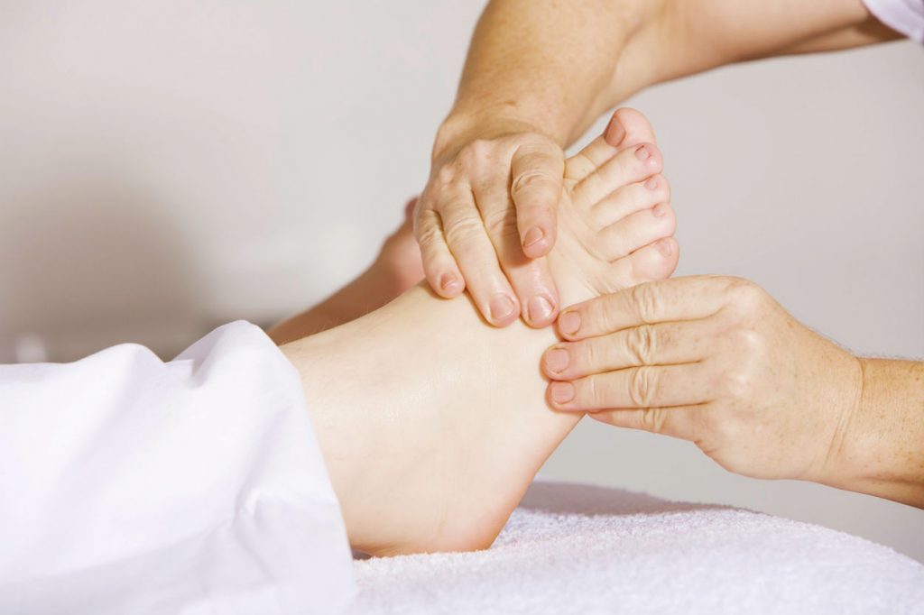 Take Care Of Your Feet by massaging them