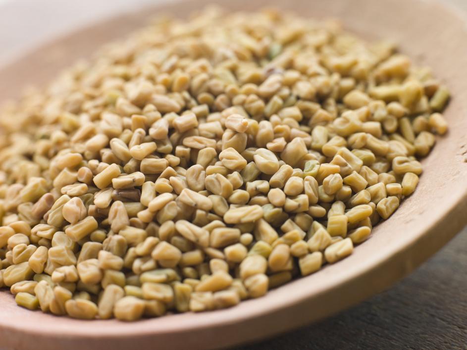 Dish of fenugreek seeds