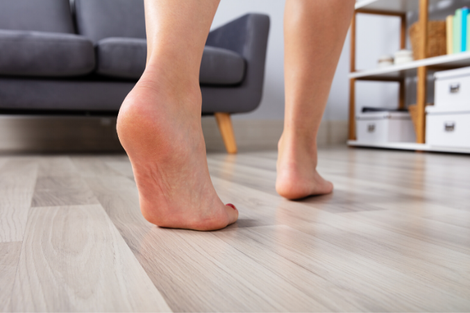 can you walk barefoot on hardwood floors